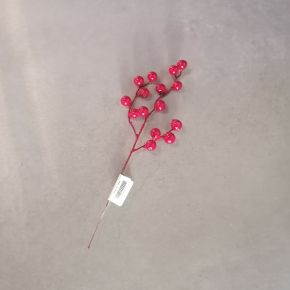 Karácsonyi dekoráció  PIROS BOGYÓS ÁG