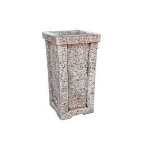 Kő kehely RÓMA 35 KOCKA KŐ KEHELY 35×35×66 CM V57 MOHA