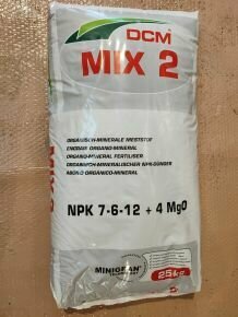Szerves trágya DCM MIX 2 NPK 7-6-12+4 MgO 25KG  