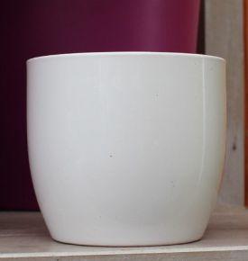 Kerámia kaspó BASEL FEHÉR 10CM     