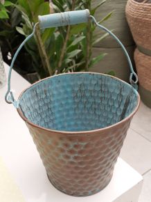 CINK FÜLES VÖDÖR TÜRKÍZ 14,5×12,5 CM/6666