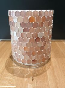 Mécsestartó PTMD MOUNIER PINK ÜVEGMOZAIK MÉCSESTARTÓ S 724447