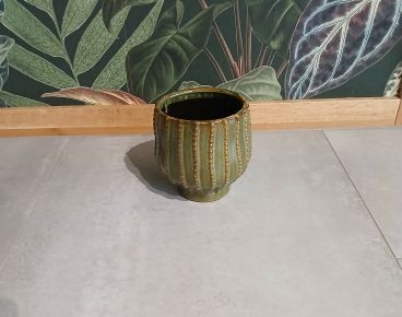 Kaspó CATHY ZÖLD KERÁMIA KASPÓ 19×20CM