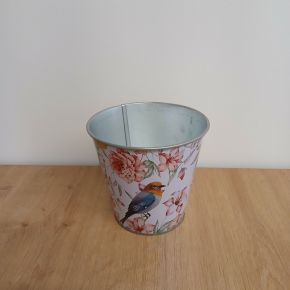 Cink kaspó CINK VIRÁGMINTÁS KASPÓ 13×12CM