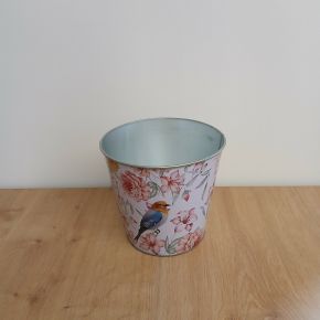 Cink kaspó CINK VIRÁGMINTÁS KASPÓ 15×14CM