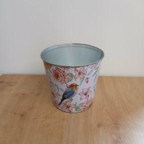 Cink kaspó CINK VIRÁGMINTÁS KASPÓ 17×16CM