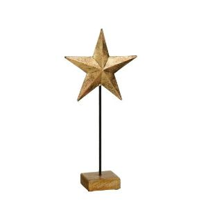 Dekoráció CSILLAG DEKORÁCIÓ ANTIK ARANY 17×7,5×36CM 1196453
